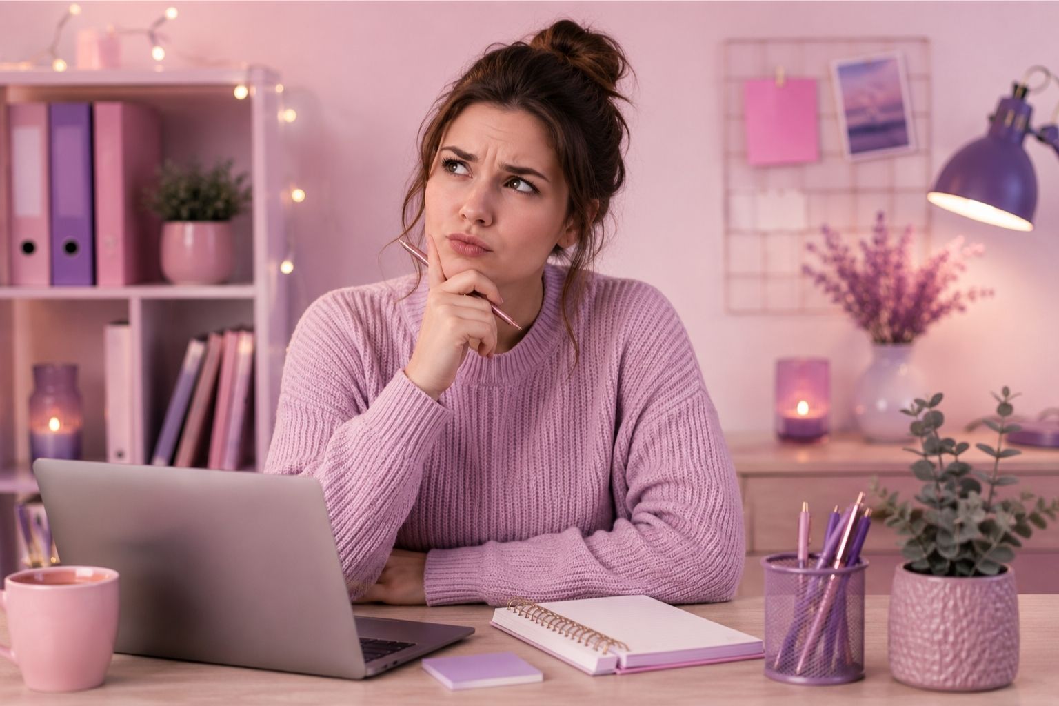 Business owner thinking about workflows