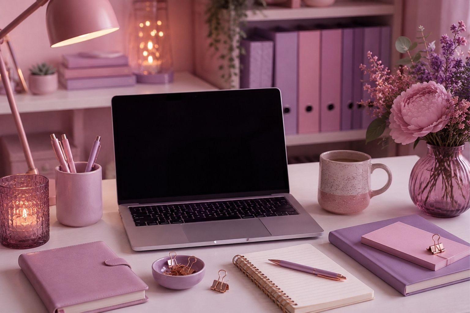 Laptop and calm workspace